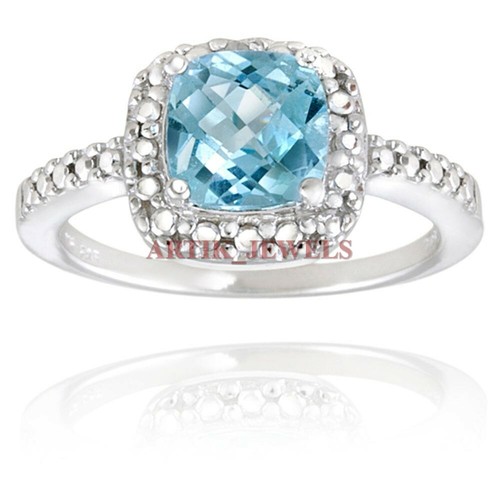 Naturel bleu gemme topaze - bleu, avec