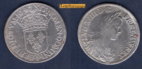 Louis xiv ecu mèche - ecu, la