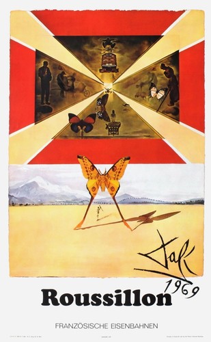 Salvador dali affiche sncf - salvador,