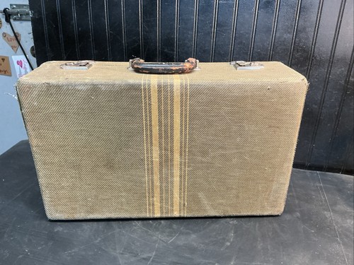 Vtg luggage hard tweed - vtg,