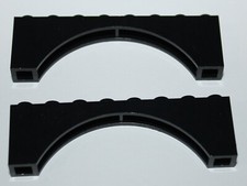 2 x Lego Black Arch 1x8x2 ref 3308 Set 9376 10123 6056 6048 1906 4705 6087 8877