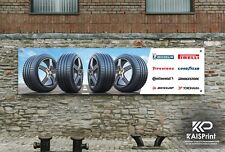 Garage Drapeau Bâche Banderole ou Autocolla Pneus Marques  Publicitaire