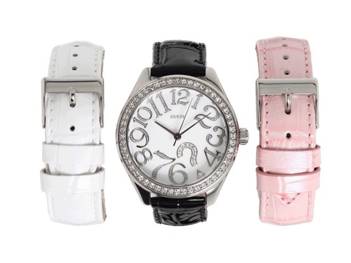 Guess white pink - white+pink+black, croc