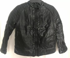 European Zara Clothing Kids Biker Faux Leather Jacket, 5/6 years, 118 cm, Black