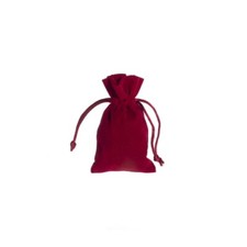 Sac En Velours - Environ 7 X 12 Cm - Bordeaux - Rouge