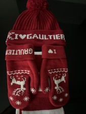 bonnet  Moufles Écharpe Jean Paul Gauthier Taille Unique Laine