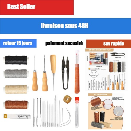 Kit couture cuir pièces - kit, 46