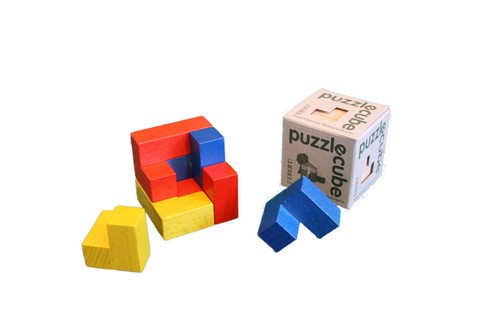 Jouet bois puzzle - bois, cube