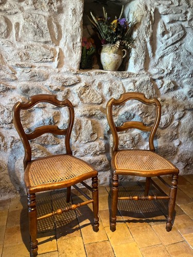 Paire chaises cannées - paire,