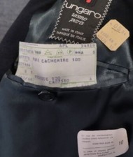 Pardessus Ungaro Cachemire Noir Taille 54 Xl NEUF (Acheté 1300euros)