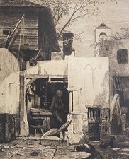 Alexandre Gabriel DECAMPS le boucher Turc par Charles Pinet pointe sèche 1910