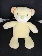 doudou peluche ours vert BABYSUN interactif rire 30cm
