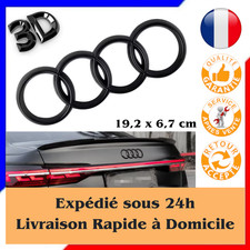✅ Emblème LOGO ARRIÈRE Pour AUDI A1 A3 A4 A5 A6 NOIR BRILLANT 192mm « 3D » «PRO»