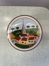 Petite boite porcelaine décor naïf LAPLAU Villeroy et Boch Le village