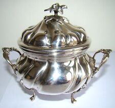 Beau sucrier en argent massif 800/1000e Italie Poids 261g     #1806#