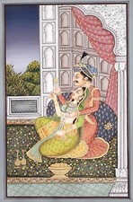 Indien Peinture De Moghol King