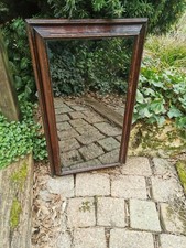 Miroir mural ancien, cadre bois massif
