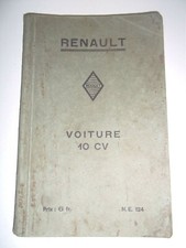 ancien catalogue piéces instructions notice voiture renault 10 CH années 1930