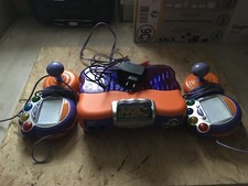 console vsmile vtech orange, 2  manettes avec jeux oui oui vf testé