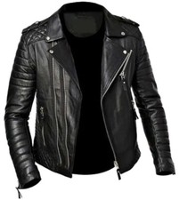 Veste de moto motard noire en