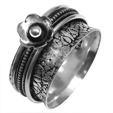 Bague toupie en argent pour femmes bague à quatre toupies bague bijoux en...