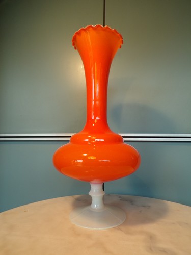Vase opaline orange vintage - vase, orange-vintage
