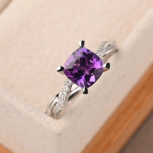 Bague améthyste argent - améthyste,