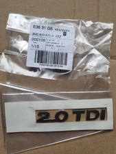 Logo Badge Emblème ORIGINAL OEM VOLKSWAGEN 2.0 TDI VW 3G0853675A