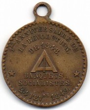 II° REPUBLIQUE - médaille du premier anniversaire de la révolution de 1848 