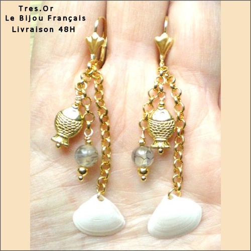 Boucles oreille plaqué or - plaqué,