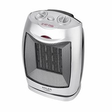 Ventilateur de chauffage céramique Adler AD 7703, argent/noir, 1500 W