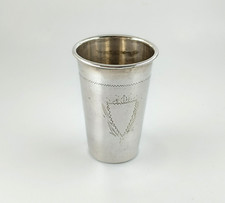 Gobelet ancien argent Pologne silver vodka cup antique Polish shot glass 51g