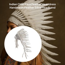 Coiffe indienne en plumes, coiffe amérindienne pour spectacle, fête,