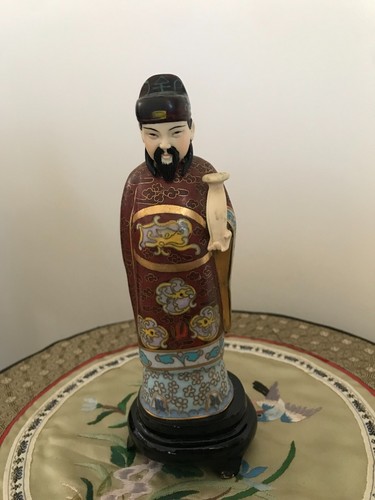 Cloisonne statuette figurine - cloisonne,