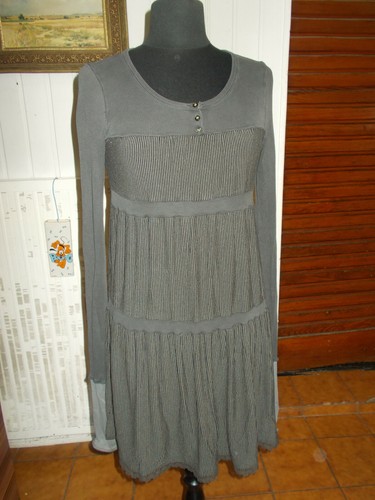 Robe marron rayé - , cop