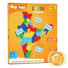 Puzzle Mapology India avec capitales d'État - 25 pièces en mousse jouet éduca...