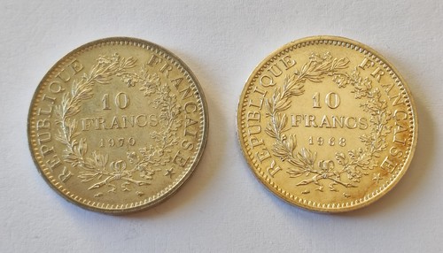 Lot monnaies francs - lot, 10