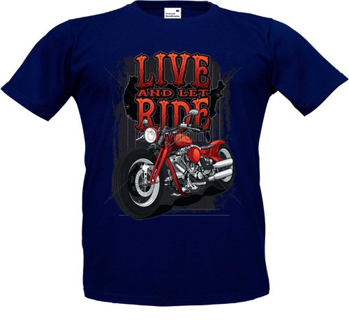 Shirt navy bleu chopper - t-shirt,