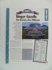 CARTE FICHE AUTO SINGER