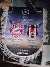 fanion XL TISSU football  BAYERN MUNICH VS BESIKTAS 1/8 C1 2018