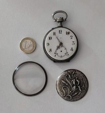 Ancienne Montre Poche Gousset HS A Restaurer Argent Signé Frainier