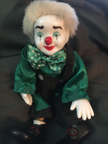Clown porcelaine articule - clown, en