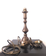 ANCIEN PIED DE LAMPE BOUGEOIR EN BRONZE  CHEVET/BUREAU haut 28cm Fonctionne TTBE