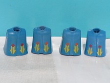 PLAYMOBIL x4 TORSES corps BLEU