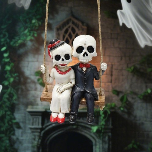 Statue couple squelette en - couple,
