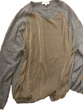 PULL BI-MATIERE CACHEMIRE GRIS