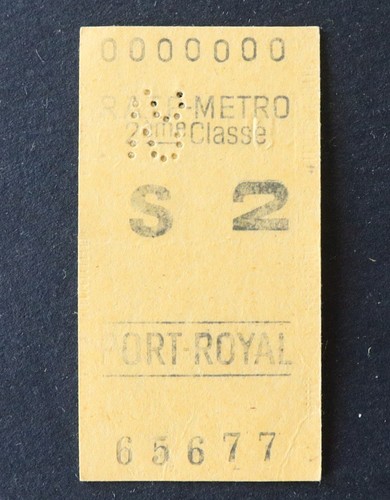 Ancien ticket paris métro - ticket,