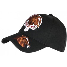 Casquette Cheval Marron et Noire Look Equitation Baseball-Taille unique