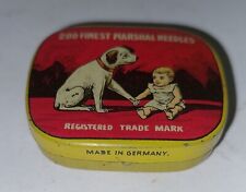 BOITE D' AIGUILLES PLEINE POUR PHONOGRAPHE PHONO CHIEN ENFANT GERMANY MARSHAL
