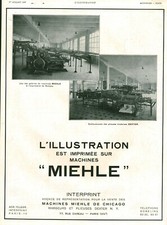 Publicité ancienne imprimante Miehle issue de magazine 1933